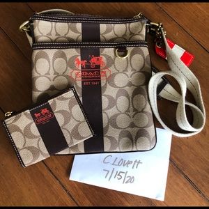 Coach handbag and coin purse set